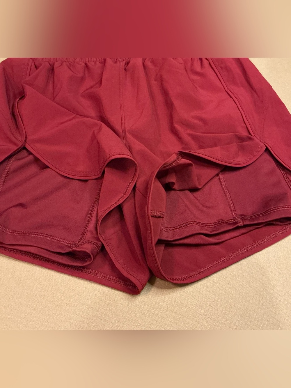 Avia Women's 2-in-1 Running Shorts Maroon Sz Small , 5" Inseam Excellent UC - Picture 2 of 9